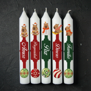 Kit De 30 Stickers Para Velitas Capibara